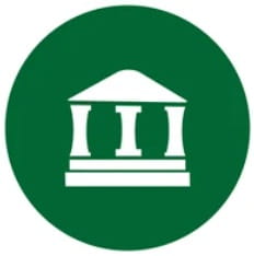 Bank Green Round Icon
